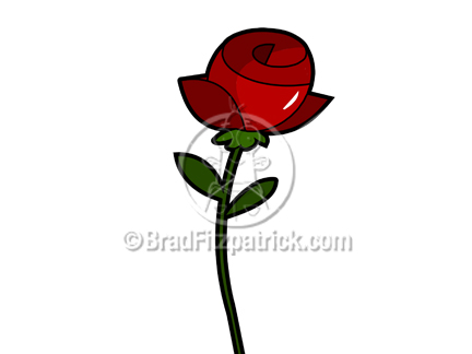 432x324 Cartoon Rose Cipart Royalty Free Rose Stock Illustration