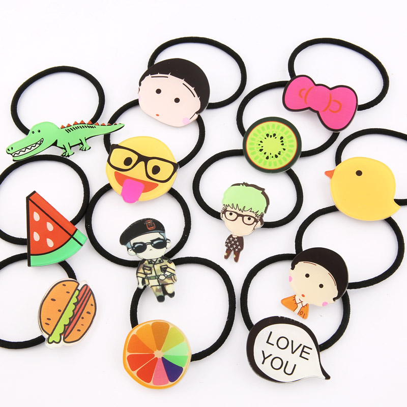 800x800 Korea Cartoon Hair Ring Hair Accessories Fresh Headdress Simple