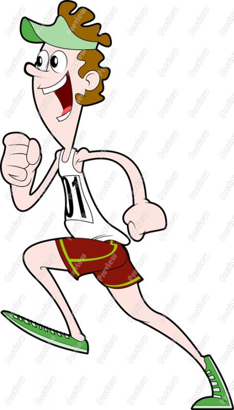 458x800 Long Distance Marathon Runner Character Clip Art