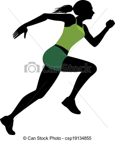 383x470 Runner Logo Clip Art