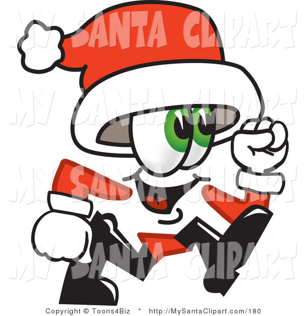 600x620 Christmas Clip Art Of A Santa Claus Mascot Cartoon Character