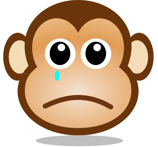 600x561 Sad Monkey Face Clip Art