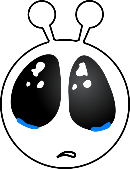 456x593 Sad Alien Face Clip Art