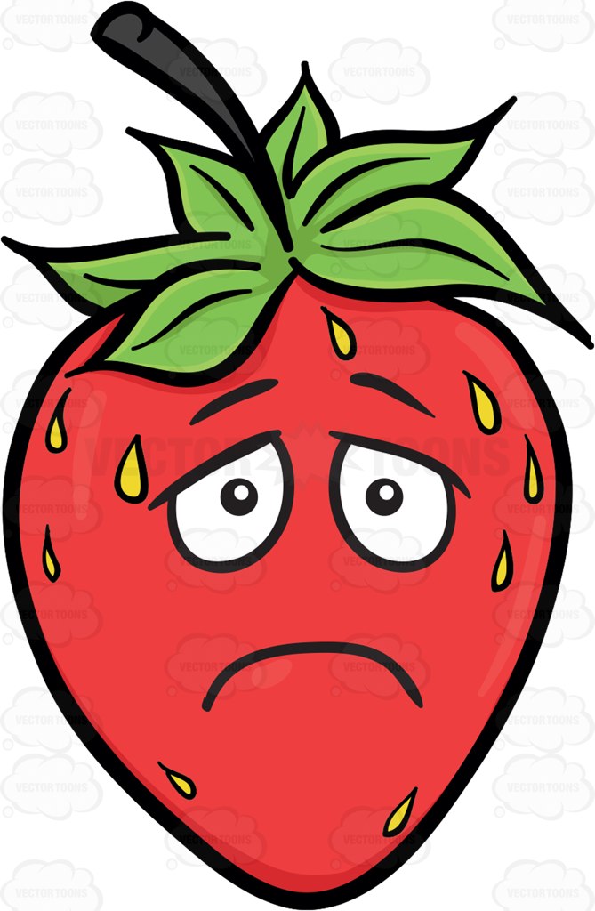 669x1024 Strawberry Clipart Sad