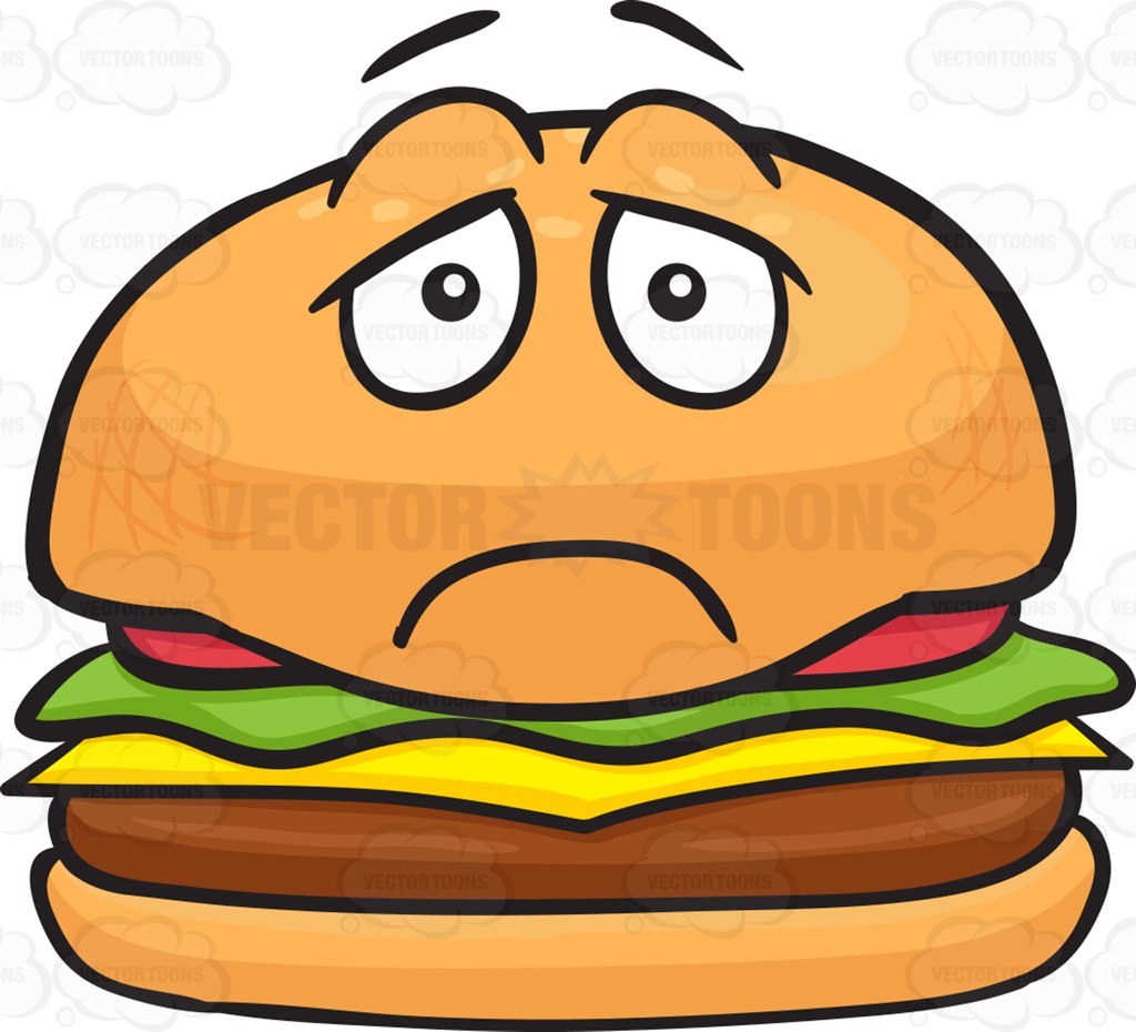 1024x930 Burger Clipart Sad
