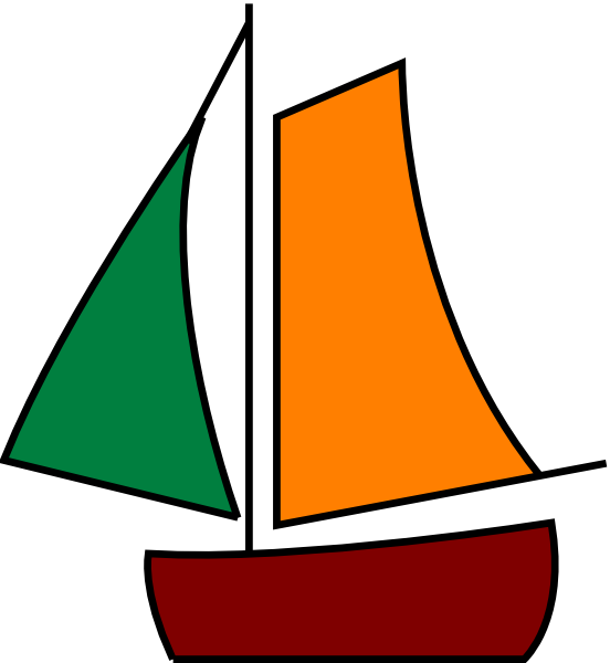 552x600 Sailing Boat Clipart Cartoon