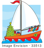 150x165 Royalty Free Cartoons Amp Stock Clipart Of Sailboats Page 1