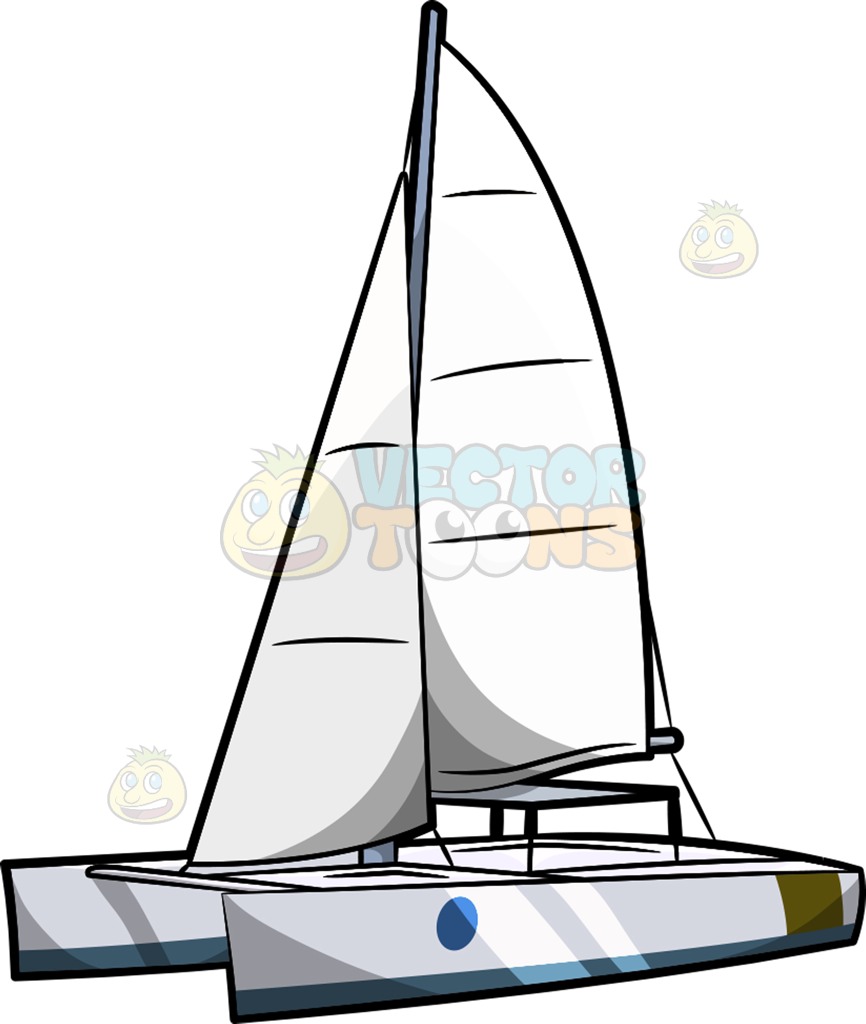 866x1024 A Hobie Cat Cartoon Clipart