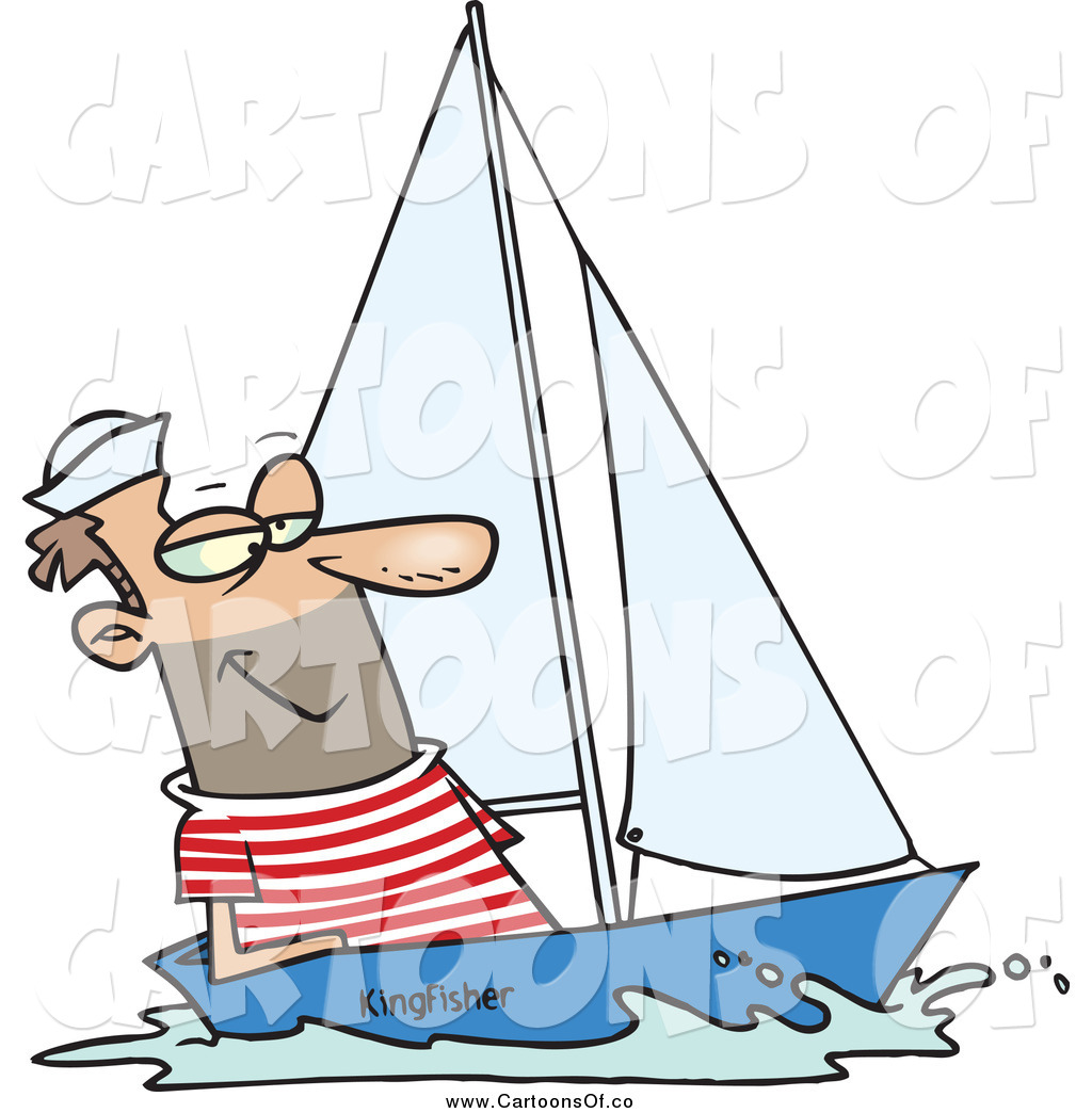 1024x1044 Vector Illustration Of A Cartoon Guy Sailing