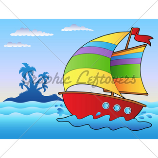 325x325 Cartoon Sailboat Gl Stock Images