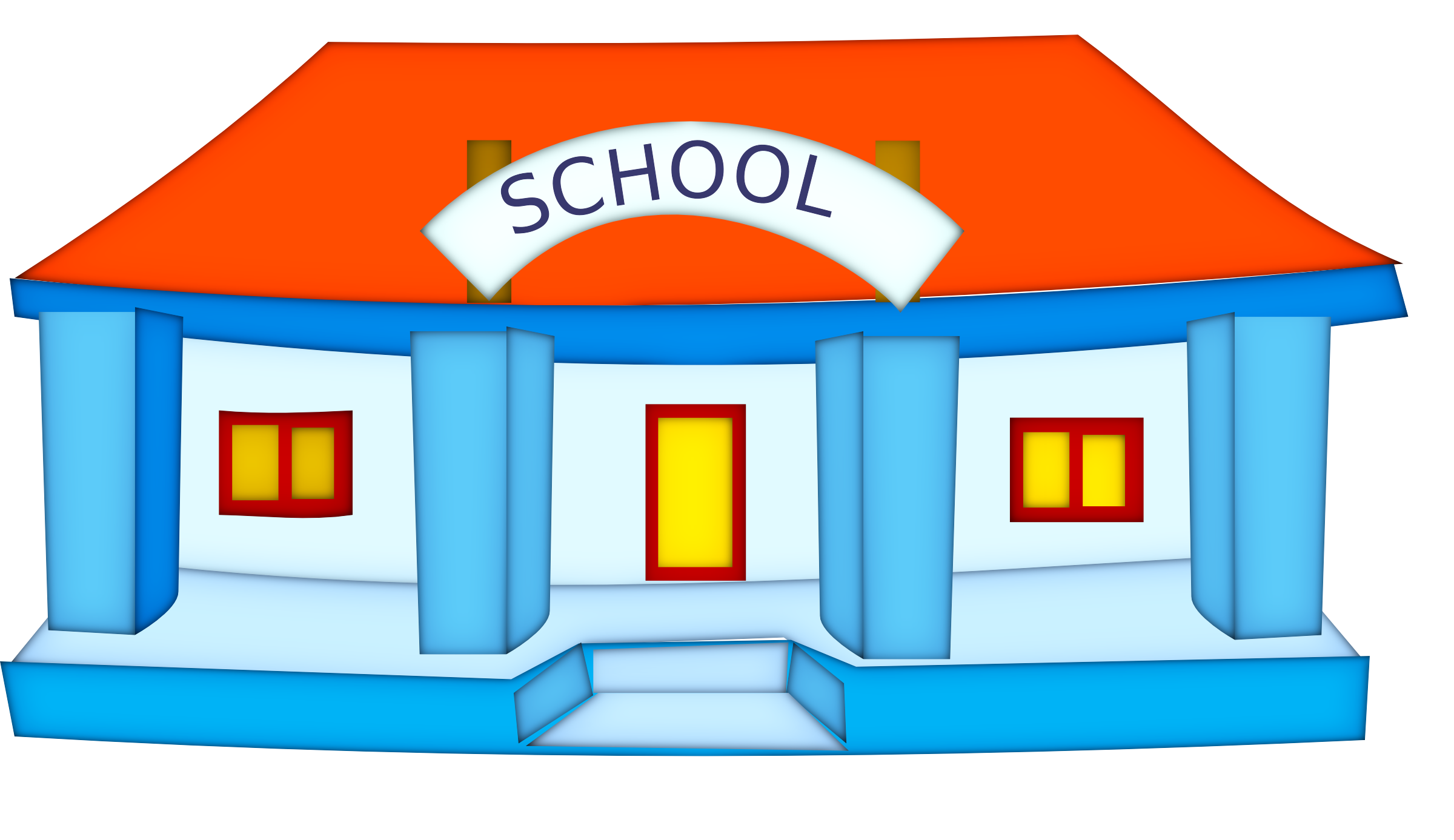 Cartoon School Building Clipart | Free download on ClipArtMag