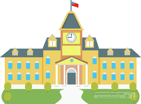 550x405 School Building Clipart