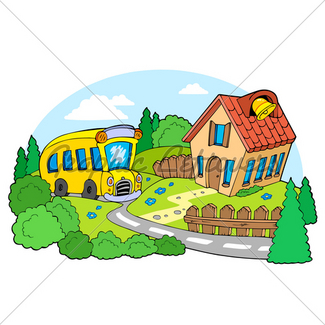 325x325 Cartoon School Building Gl Stock Images
