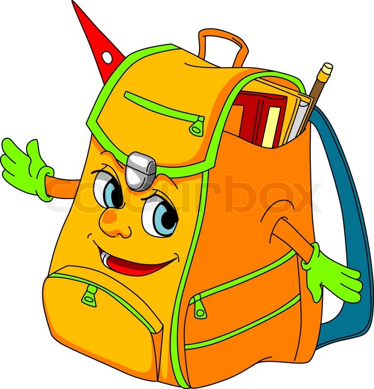769x800 Cartoon School Satchel For Education Concept Vector Illustration