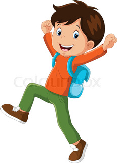 231x320 Vector Illustration Of School Girl Cartoon Walking Stock Vector