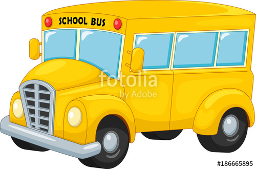 500x330 Vector Illustration Of Cartoon School Bus Isolated On White