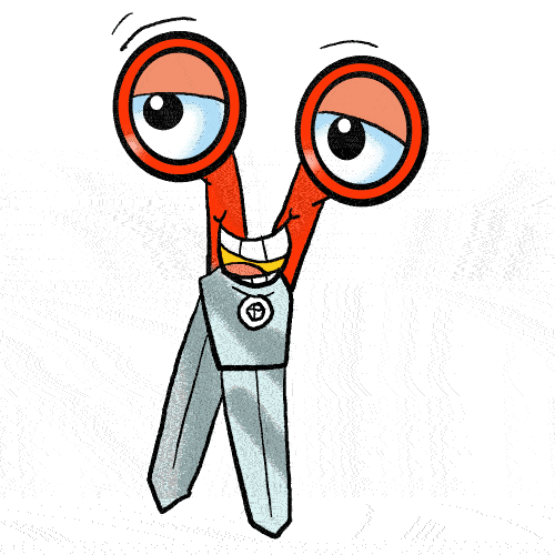 500x500 Cartoon Scissors Clipart