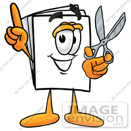 450x450 Clip Art Graphic Of A White Copy And Print Paper Cartoon Character