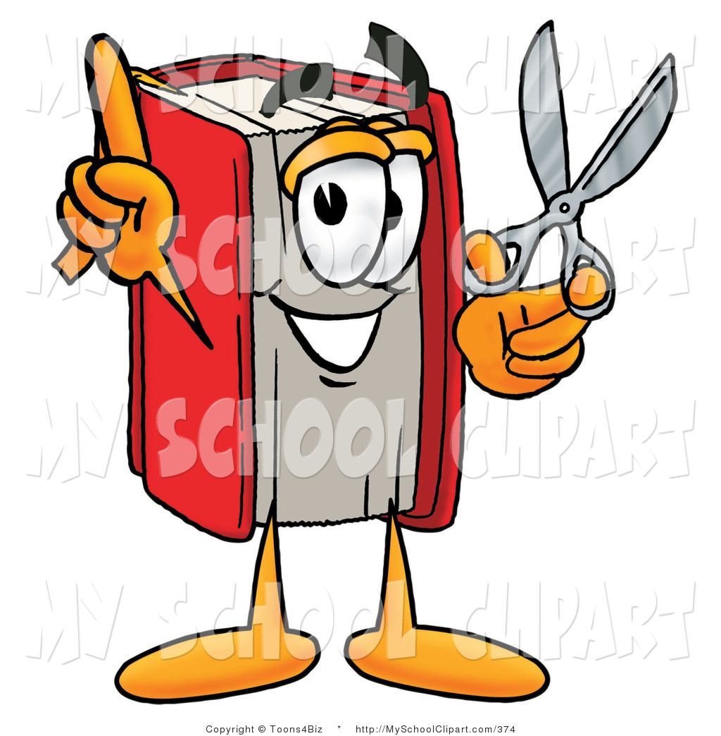 1024x1044 Clip Art Of A Red Book Mascot Cartoon Character Holding An Open