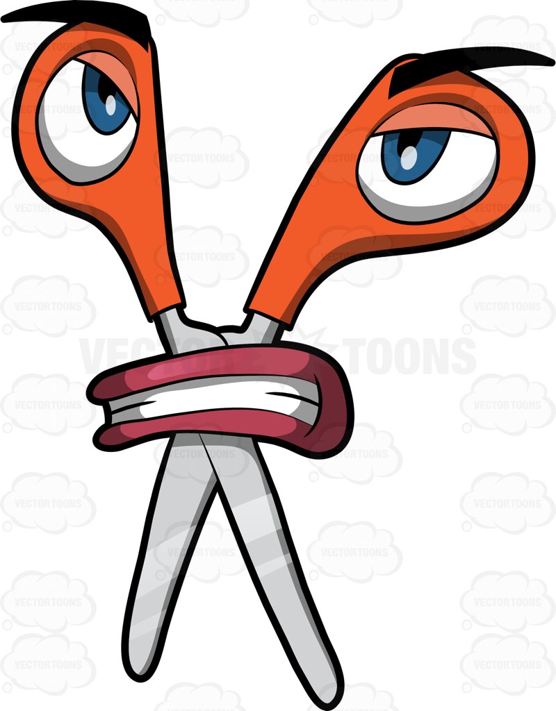 800x1024 An Angry Cartoon Scissors Cartoon Clipart