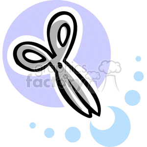 300x300 Royalty Free Whimsical Cartoon Pair Of Scissors 382772 Vector Clip