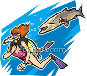 300x261 Scuba Diver Clipart Female