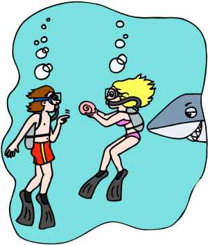 300x354 Scuba Diver Clipart Funny