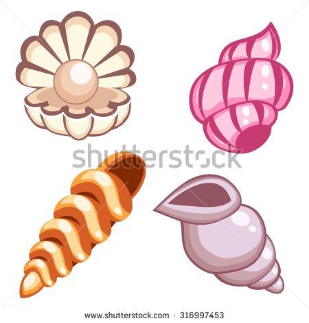 450x470 Shapes Clipart Seashell