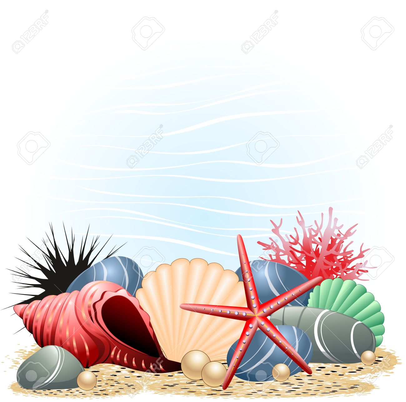 1300x1286 Sea Bed Clipart Cartoon