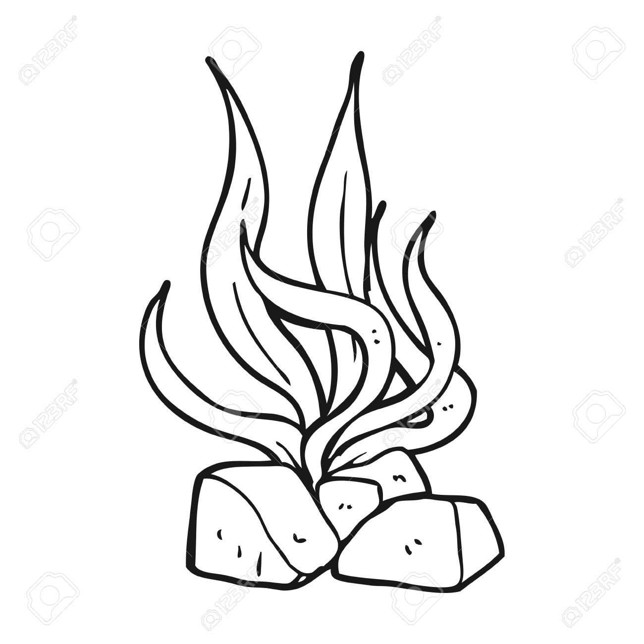 1300x1300 Freehand Drawn Black And White Cartoon Seaweed Royalty Free
