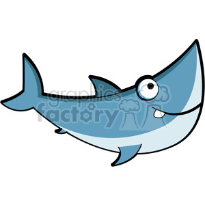 300x300 Royalty Free Cartoon Great White Shark Clip Art 387187 Vector Clip