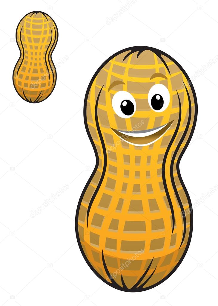 730x1023 Cartoon Peanut In Shell Stock Vector Seamartini