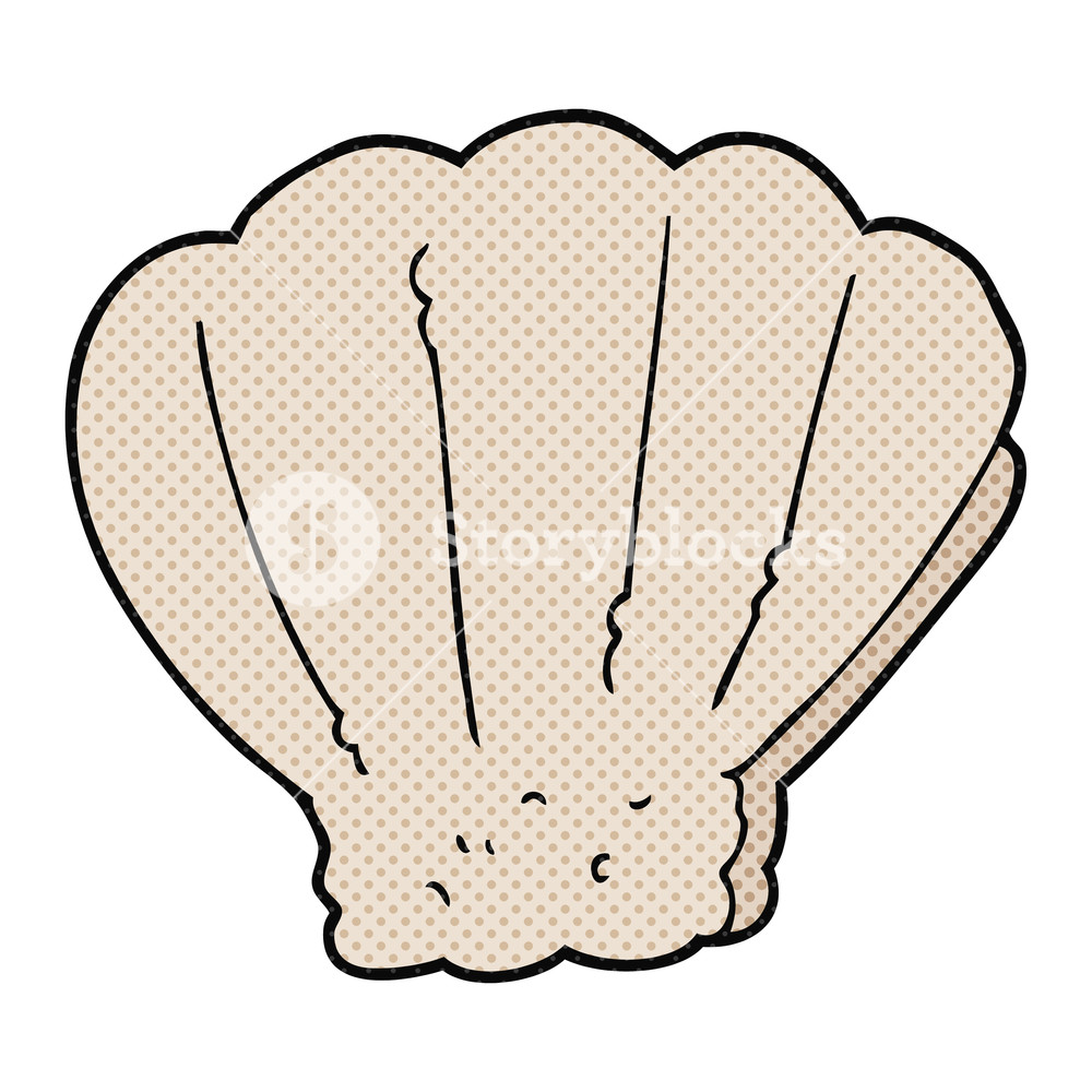 1000x1000 Freehand Drawn Cartoon Shell Royalty Free Stock Image