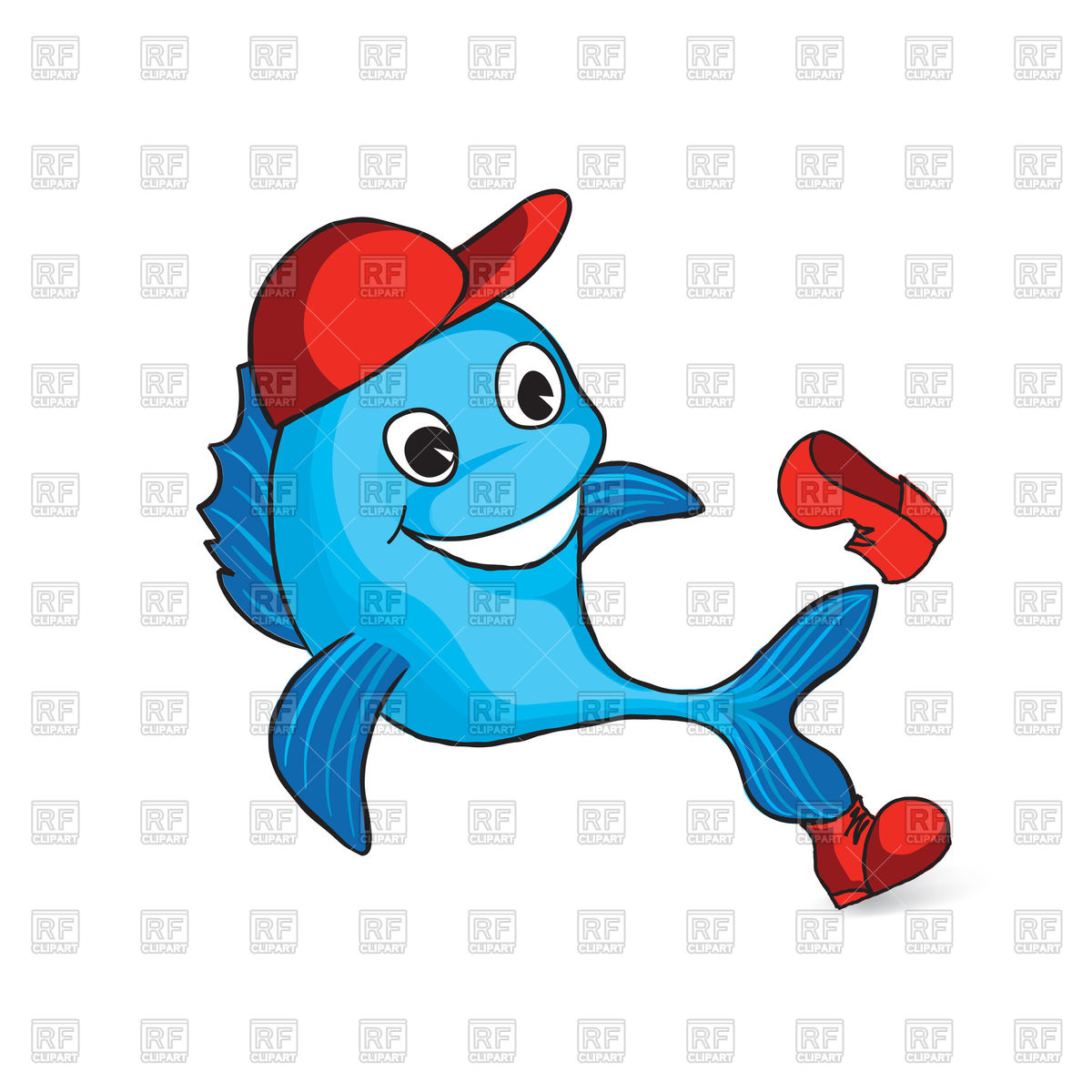 1200x1200 Funny Cartoon Dolphin In Cap And Shoe Royalty Free Vector Clip Art