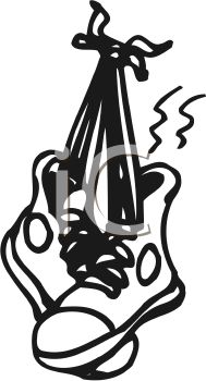 189x350 Royalty Free Clipart Image Black And White Cartoon Of Smelly