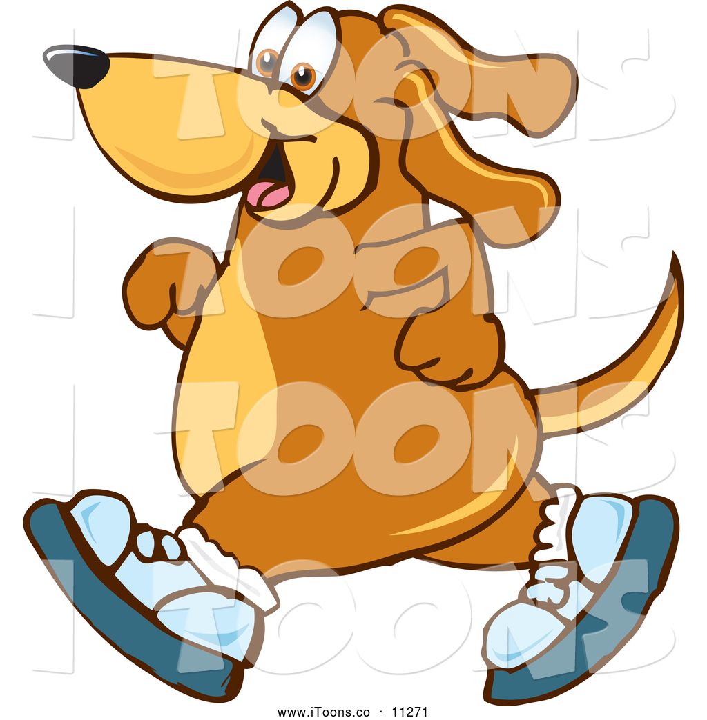 1024x1044 Vector Clip Art Of A Brown Dog Mascot Cartoon Character Wearing