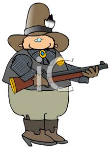224x300 Colorful Cartoon Of A Sheriff Holding A Shotgun