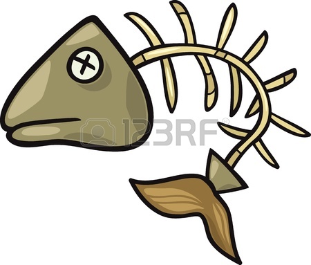 450x383 Cartoon Illustration Of Fishbone Or Fish Skeleton Clip Art Royalty