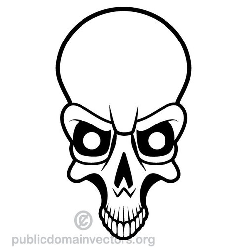 500x500 Skull Clip Art Graphics Public Domain Vectors