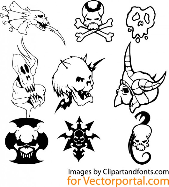 565x626 Skull Clip Art Illustration Vector Vector Free Download