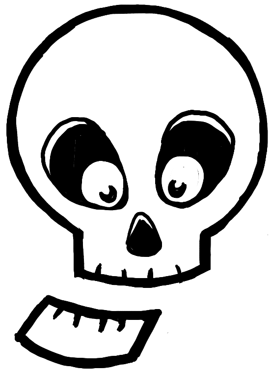 552x764 Skull Clipart Silly