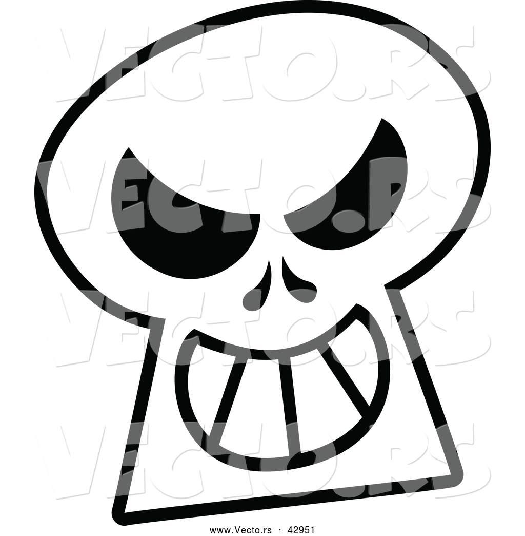 1024x1044 Vector Of A Grinning Cartoon Skull