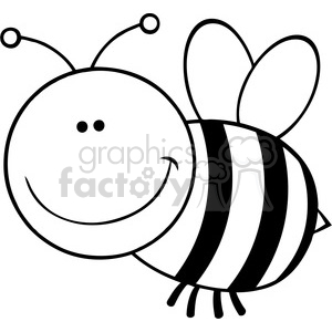 300x300 Royalty Free 5594 Royalty Free Clip Art Smiling Bumble Bee Cartoon
