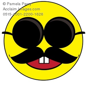 300x300rt Illustration Of Cartoon Smiley Face With Sunglassesnd
