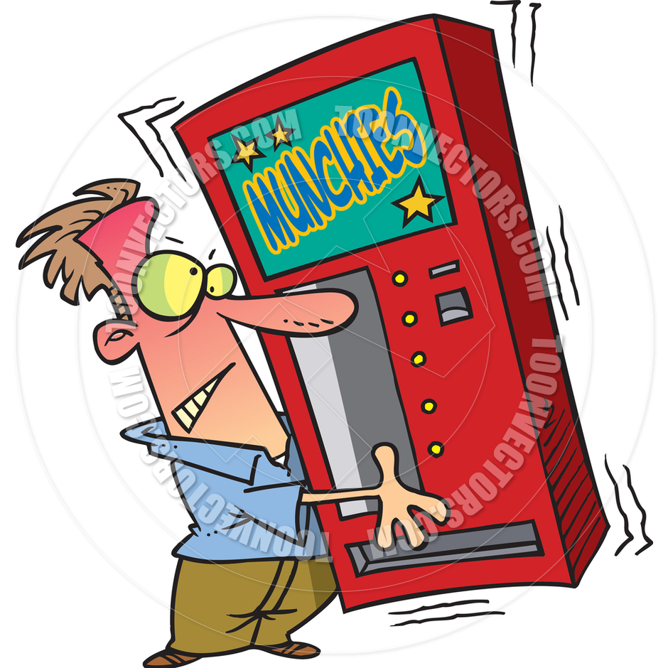 940x940 Cartoon Man Shaking A Snack Vending Machine By Ron Leishman Toon