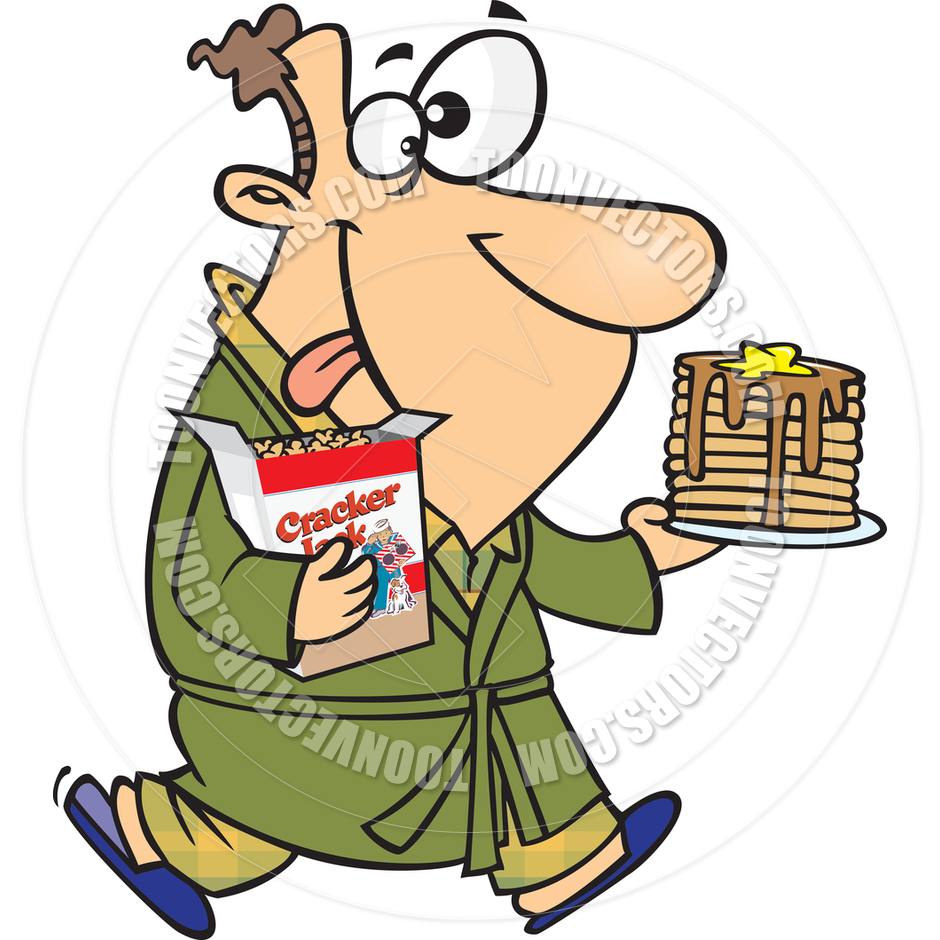 940x940 Cartoon Man Snack Attack By Ron Leishman Toon Vectors Eps