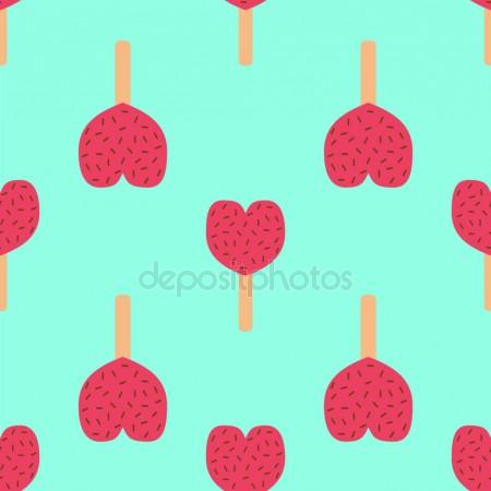 450x450 Fruit Ice Cream Seamless Pattern Vector Illustration Background