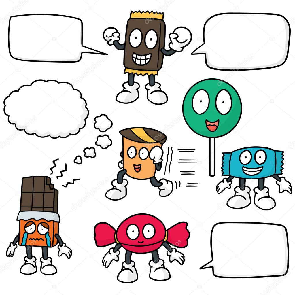 1024x1024 Vector Set Of Snack Cartoon Stock Vector