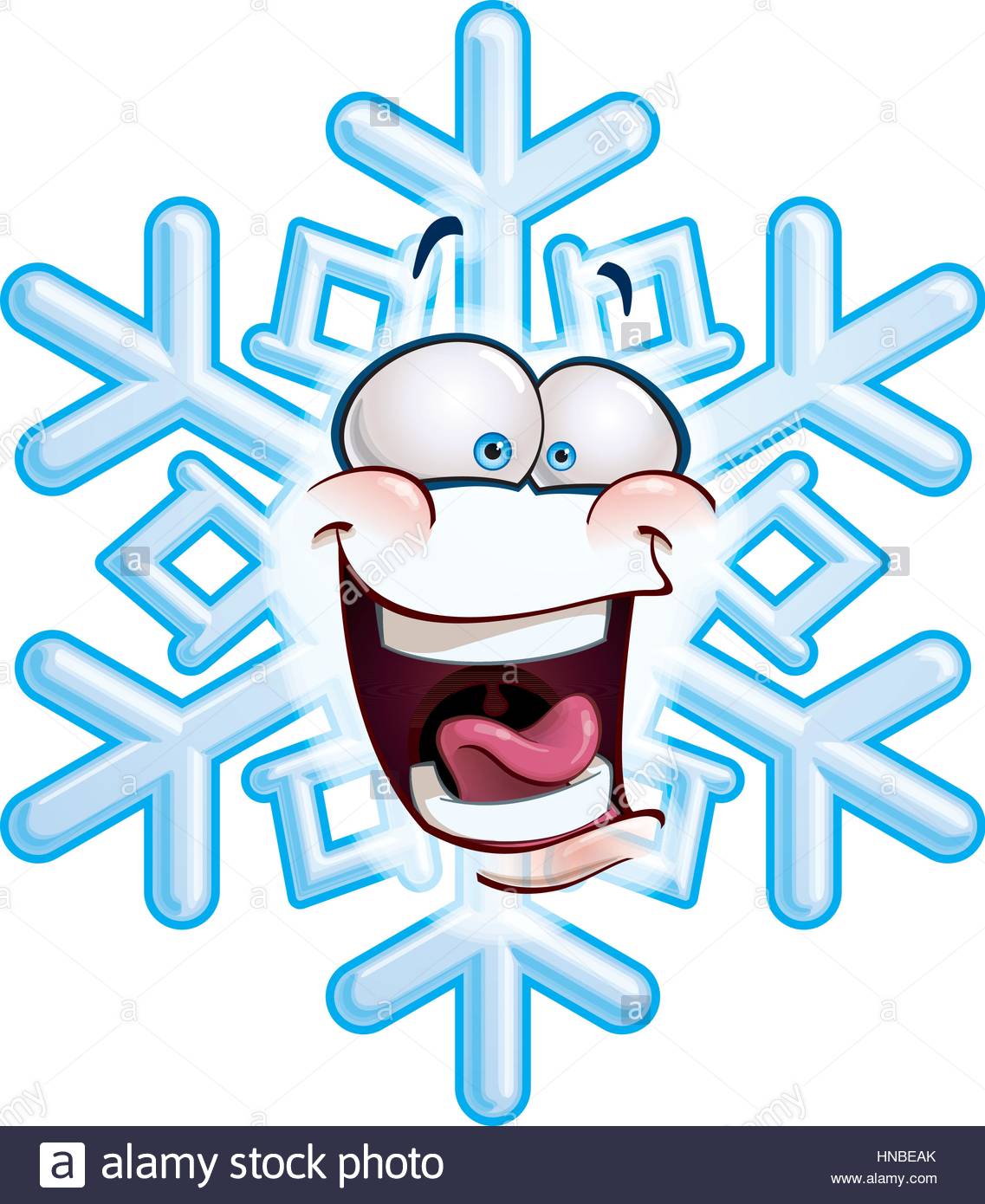 1137x1390 Cartoon Illustration Of A Snowflake Emoticon Laughing Out Loud