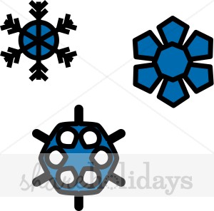 300x296 Cartoon Snowflakes In Blue Snowflake Clipart